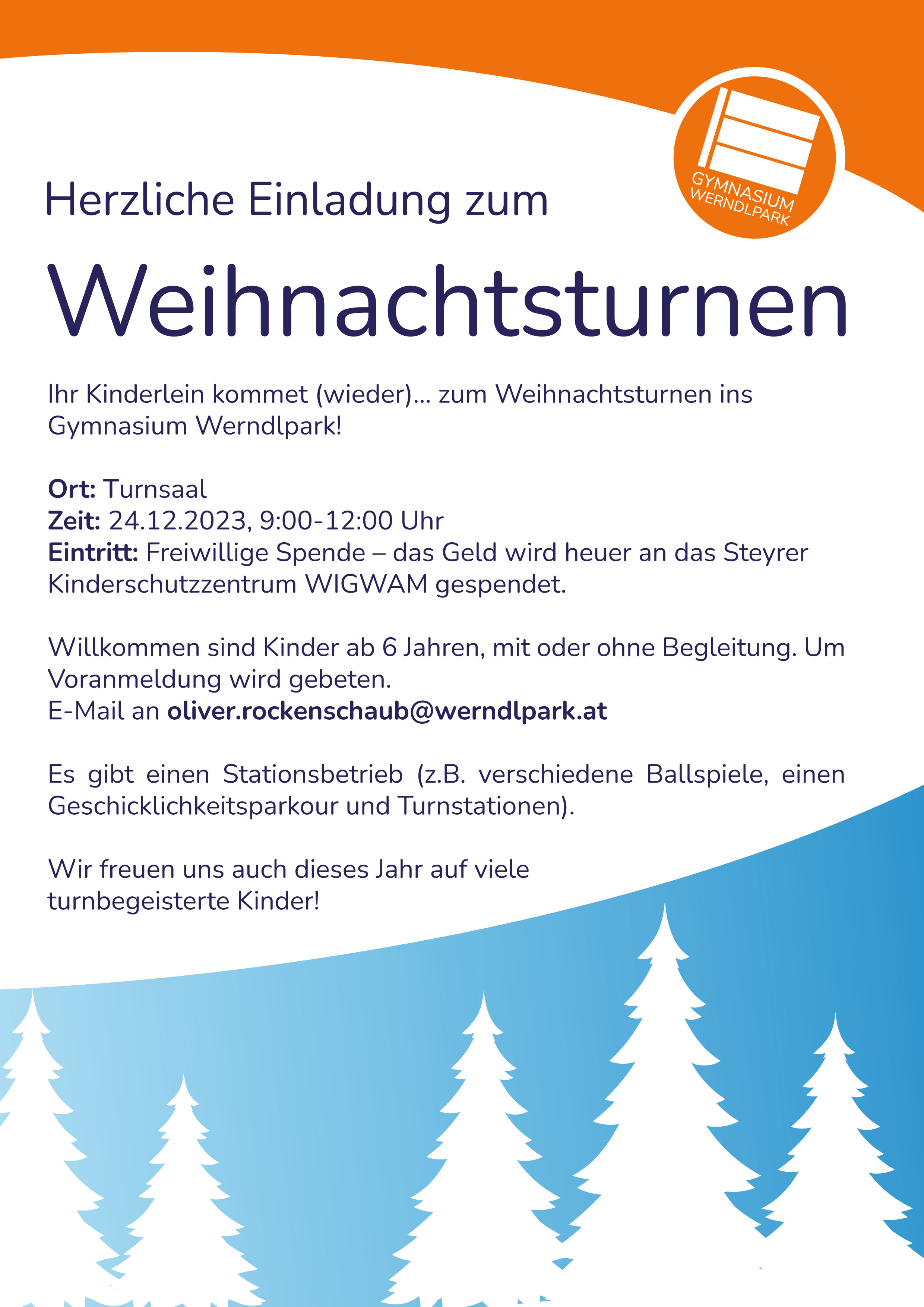 Einladung Weihnachtsturnen 23