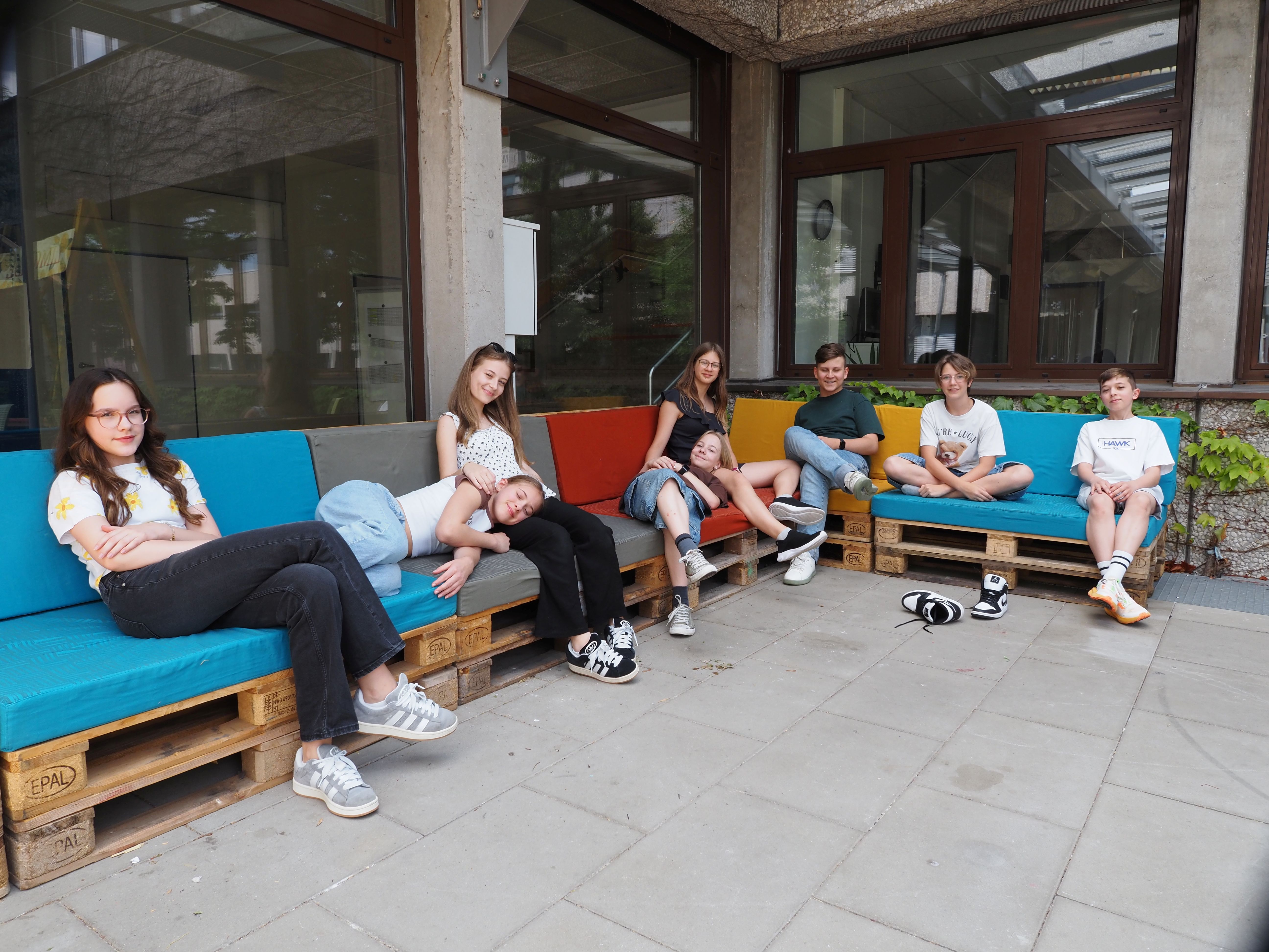 Chillen im Schulhof